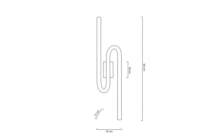 Lampa Ścienna MACAROON Złoty