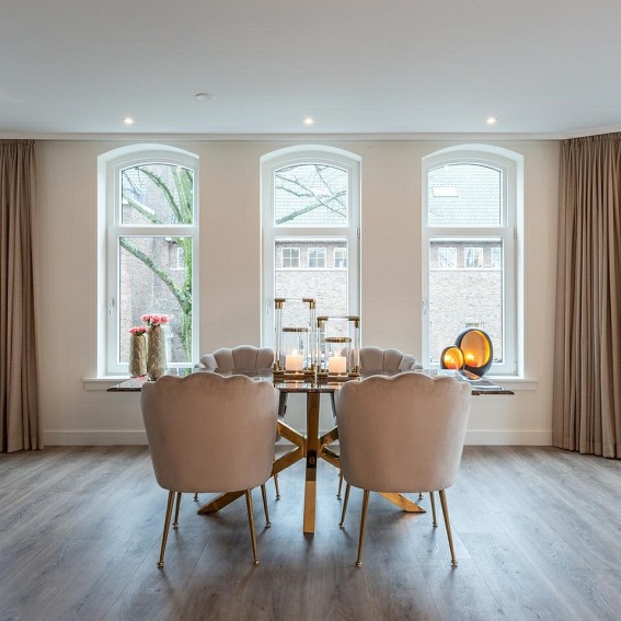 Krzesło PIPPA KHAKI Beżowy/Złoty