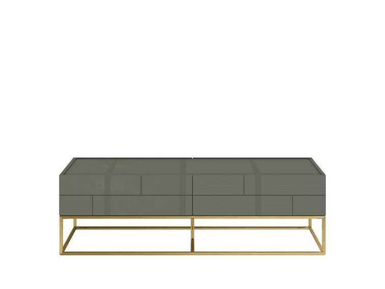 Stolik ROSE HILL RH06 Zielony/Złoty