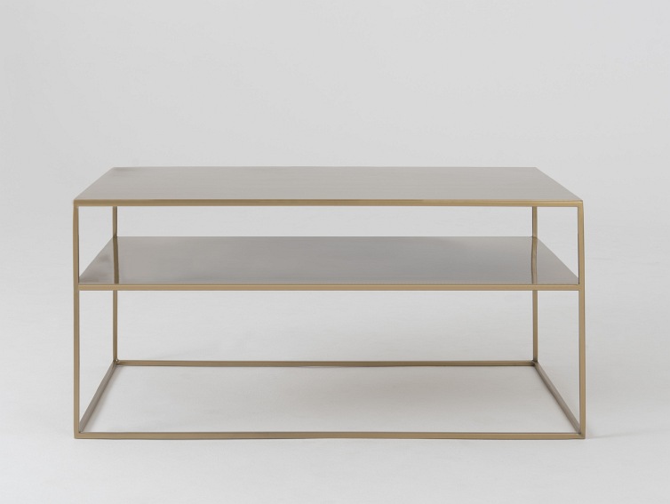 Stół Kawowy Tensio 2 Floor Metal 100x60 Złoty