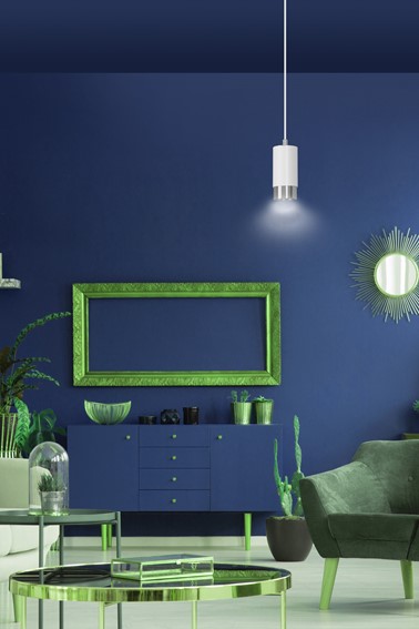 Lampa Wisząca FUMIKO 1 Biały/Chrom