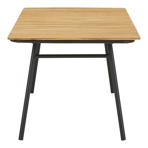 Stół Ogrodowy CLEVELAND 220x90cm Dąb Naturalny/Czarny