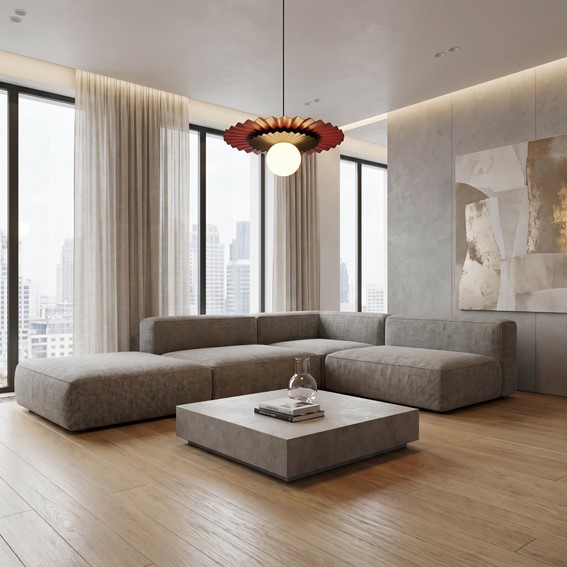 Lampa Wisząca UMBRA 1 Czarny/Burgund
