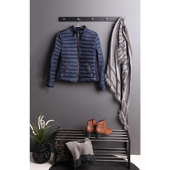 Półka na Buty PADOVA 78cm Czarny/Srebrny