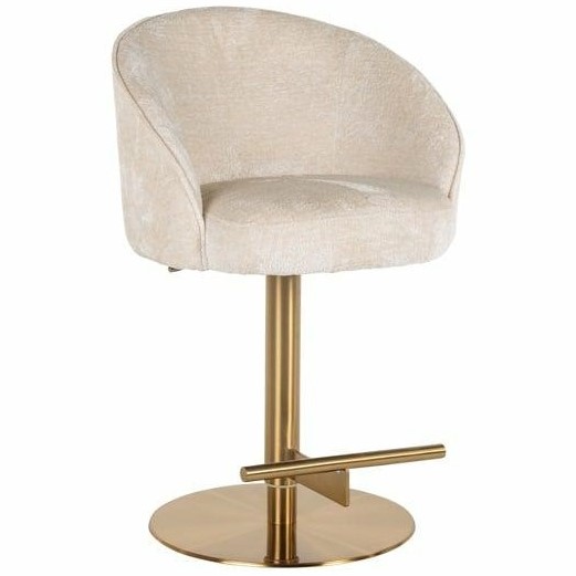 Krzesło Barowe ZABI Złoty/Biały