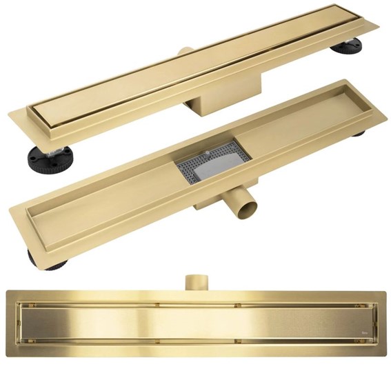 Odpływ NEOX 1000 Złoty Szczotkowany