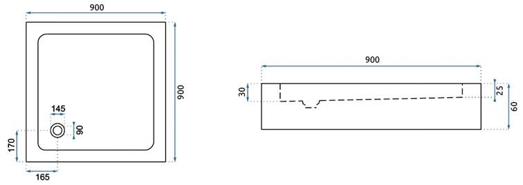 Kabina Prysznicowa PUNTO 90x90 Chrom