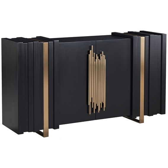Komoda STILIG ST023B Czarny/Złoty