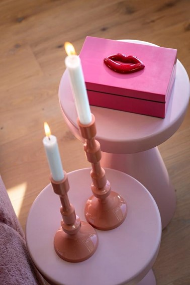 Stolik Kawowy KIMBLE 30 Duży Różowy