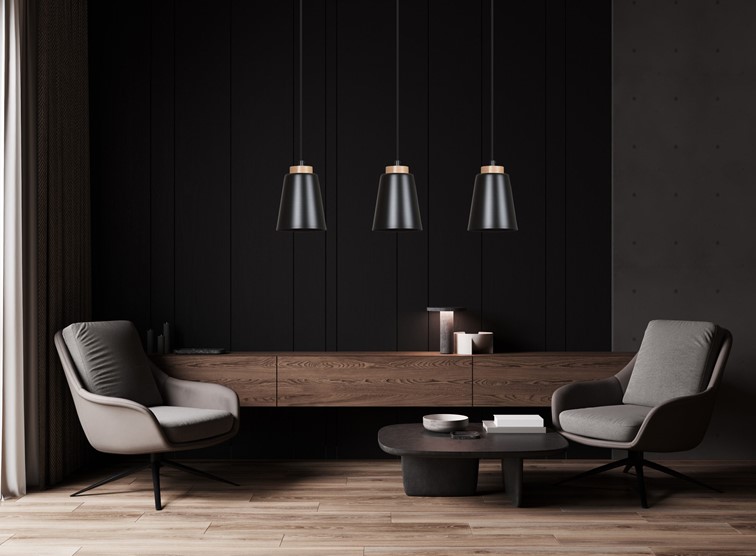 Lampa Wisząca BOLERO 3 Czarny