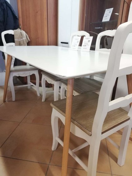 Stół MILAN 160x90 Biały/Dąb