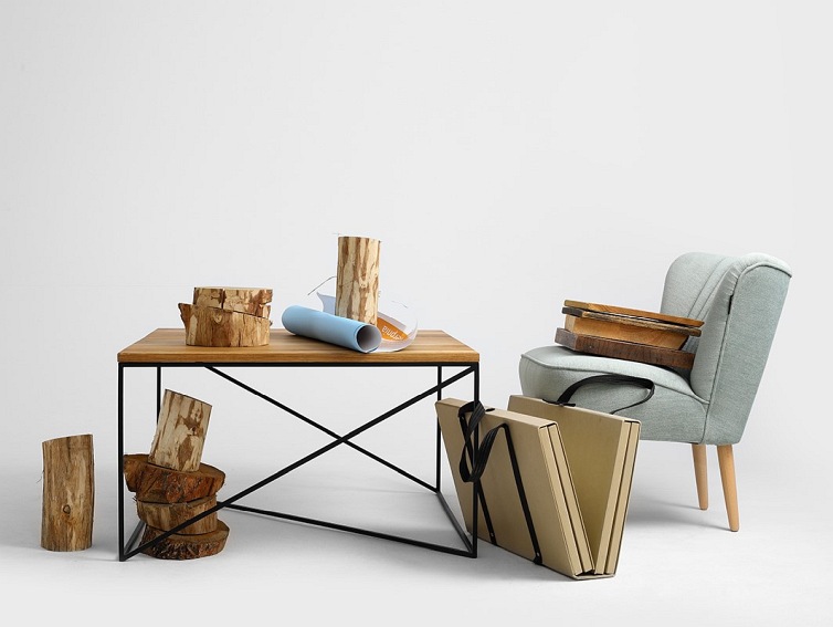 Stół kawowy MEMO SOLID WOOD 100×100