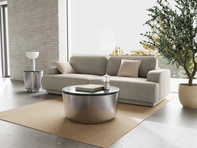 Stolik CANGAS fi80 Marmur/Szary