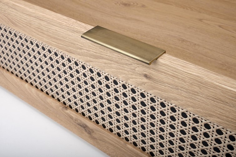 Łóżko BORNEO 160x200 Dąb Artisan/Czarny