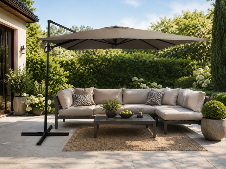 Parasol Ogrodowy VENTO 2.5m Beżowy