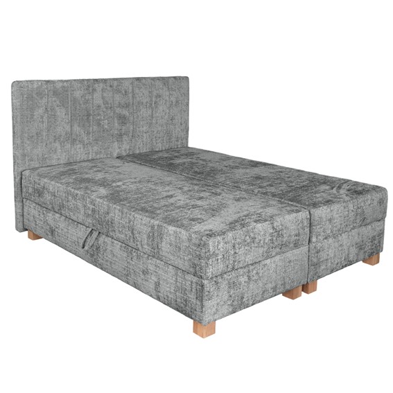Łóżko LARGO z Pojemnikiem 160x200 cm Popielaty