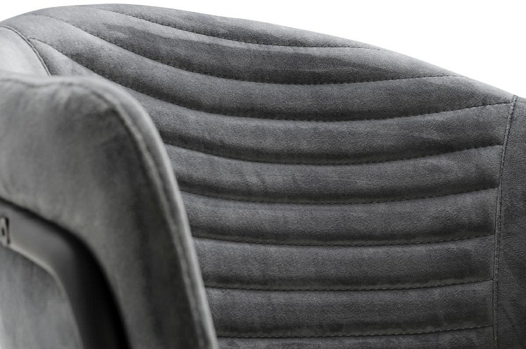 Fotel NAOMI ciemny szary - welur