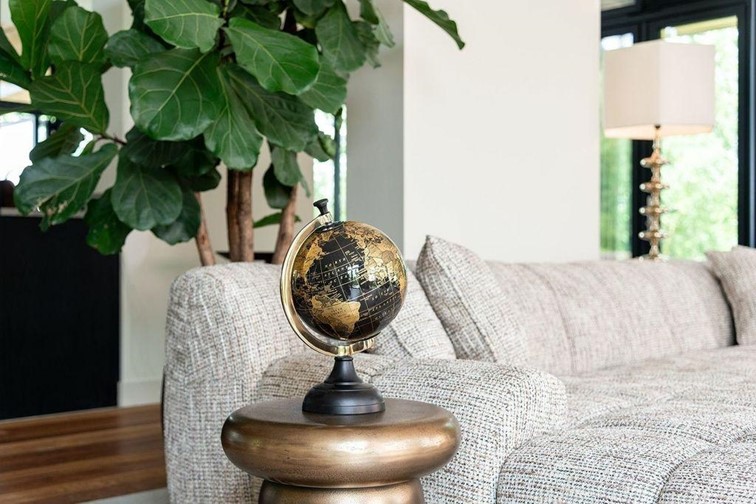 Dekoracja Globus JILLY Czarno/Złoty