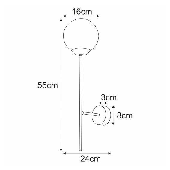 Kinkiet LUMIA K-5406 Biały/Złoty