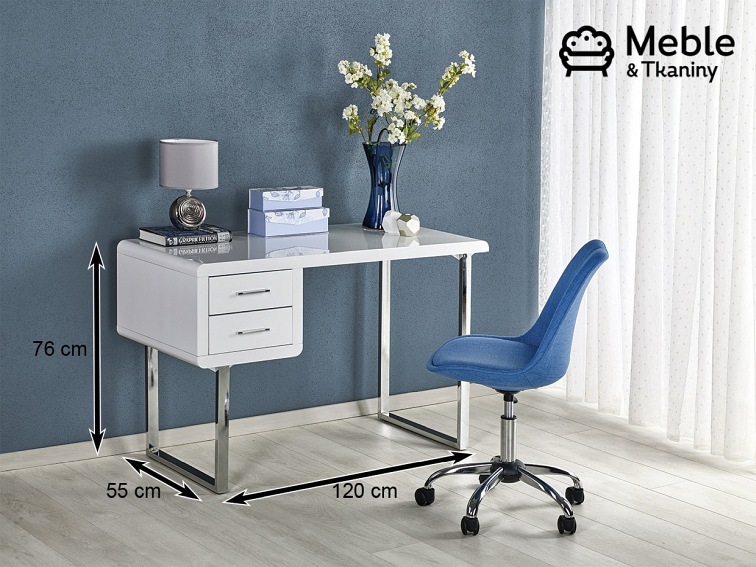 biurko B30 biały-chrom