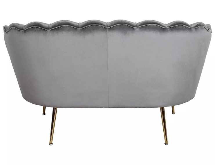 Sofa CAMELLIA 2 Velvet Szary/Złoty