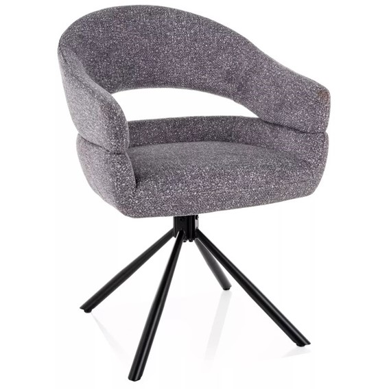 Krzesło BORGO LEO Szary/Czarny Mat