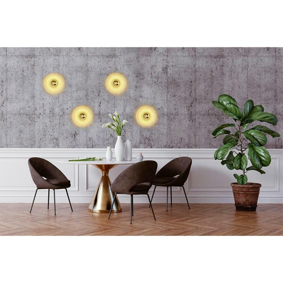 Lampa Ścienna ONDA Biały/Złoty