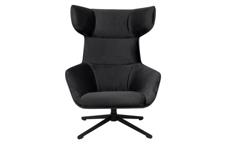 Fotel Obrotowy VITA VELVET Czarny