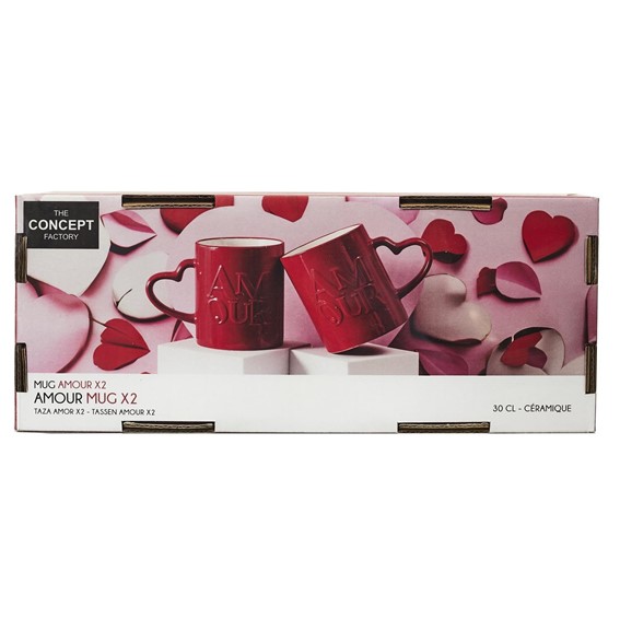 Zestaw 2 Kubków AMOUR Czerwony