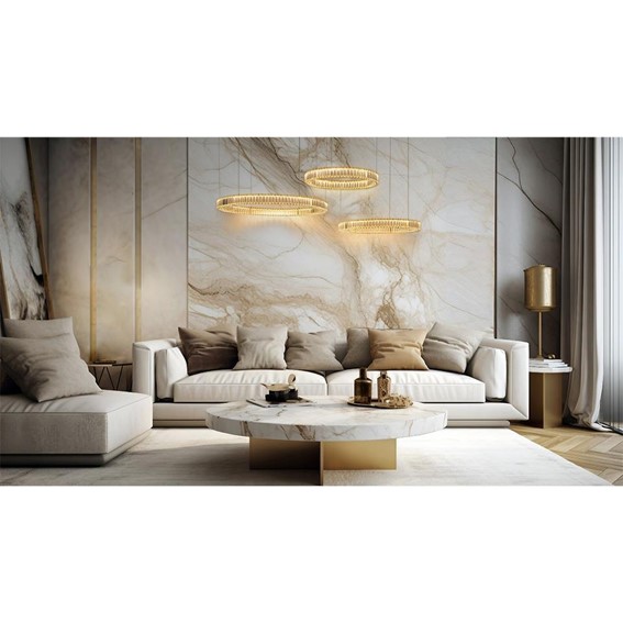 Lampa Wisząca LIBERTY 3A Złoty/Transparentny