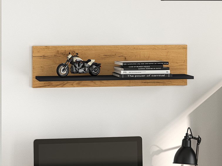 Półka COLT 11 Dąb Craft Złoty/Czarny