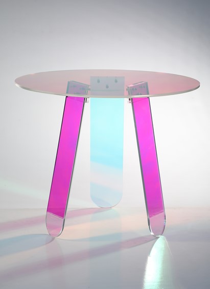 Stolik MODIG M75-60 fi60 Wielokolorowy/Transparentny