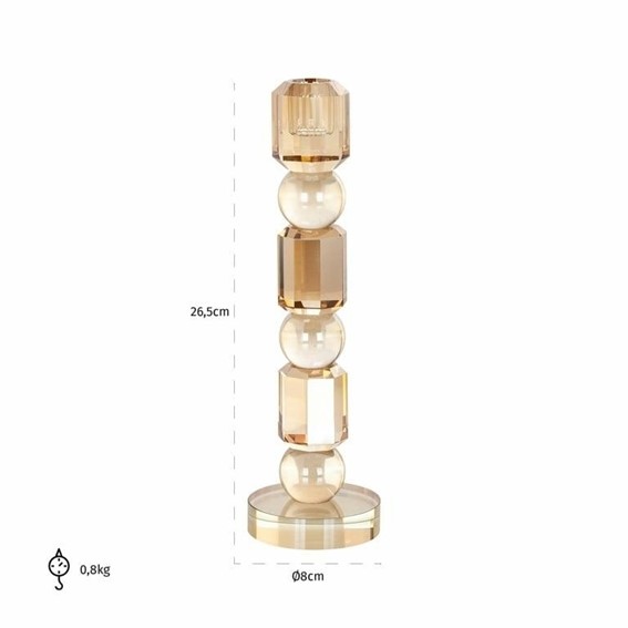 Świecznik MERAL L Brąz