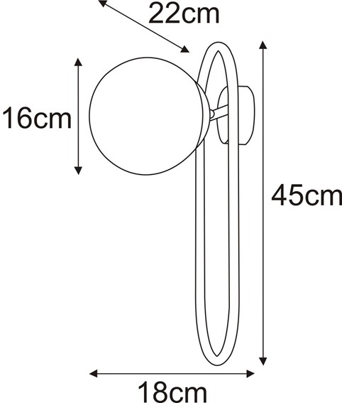 Kinkiet FINESTRA K-4964 Czarny/Biały Matowy