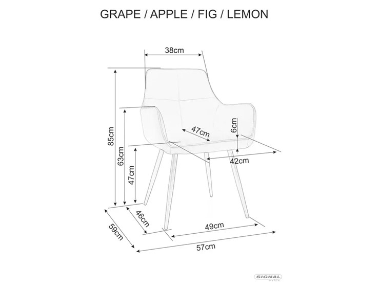 Krzesło FIG VELVET Czarny Mat