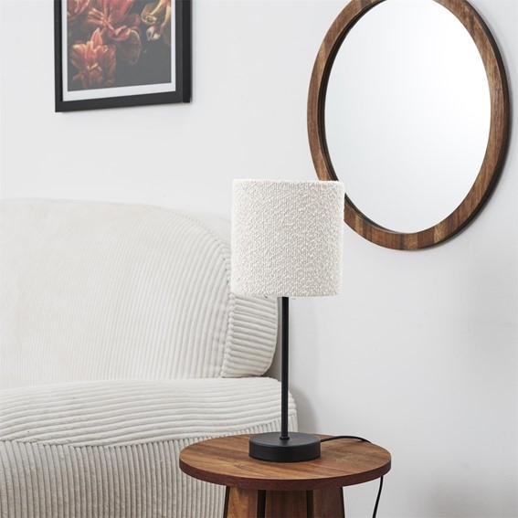 Lampa Metalowa z Kloszem BOUCLE Biały