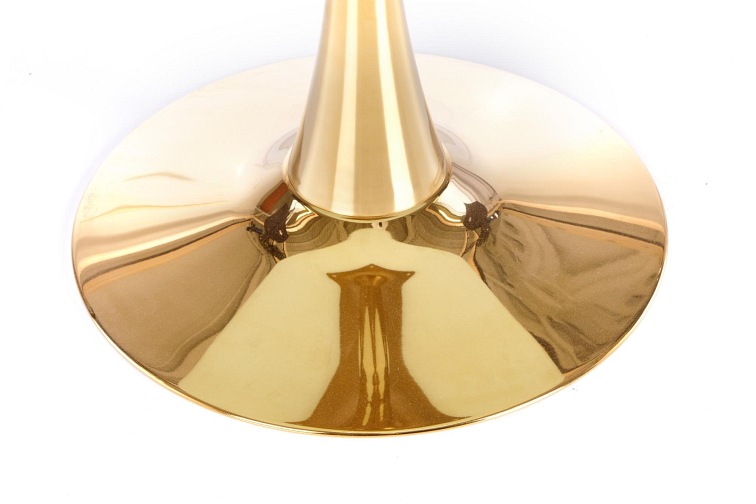 Stół Casemiro 90x75 Biały Marmur/Złoty