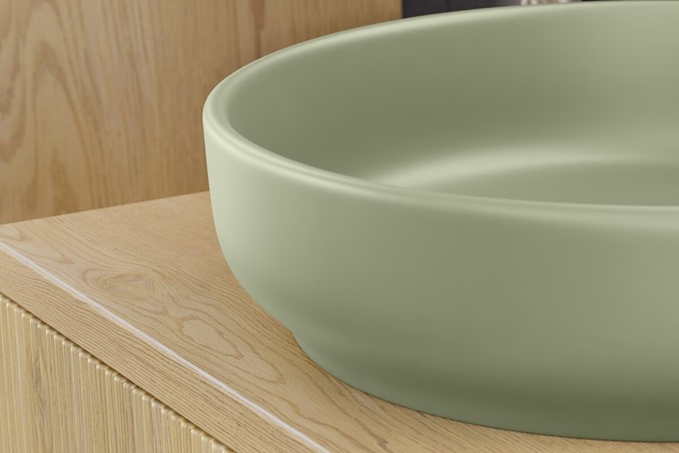 Umywalka Nablatowa RIVER Zielony Mat