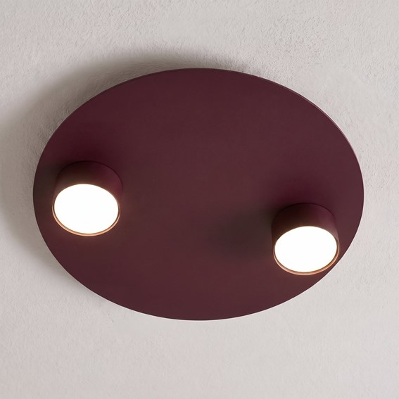 Lampa Sufitowa BOLX 2 Burgundowy