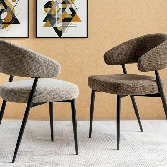 Krzesło LUCIO Noelle Beż/Czarny Mat