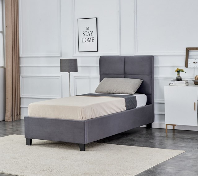 Łóżko Tapicerowane LT2-FX 90x200 Szary