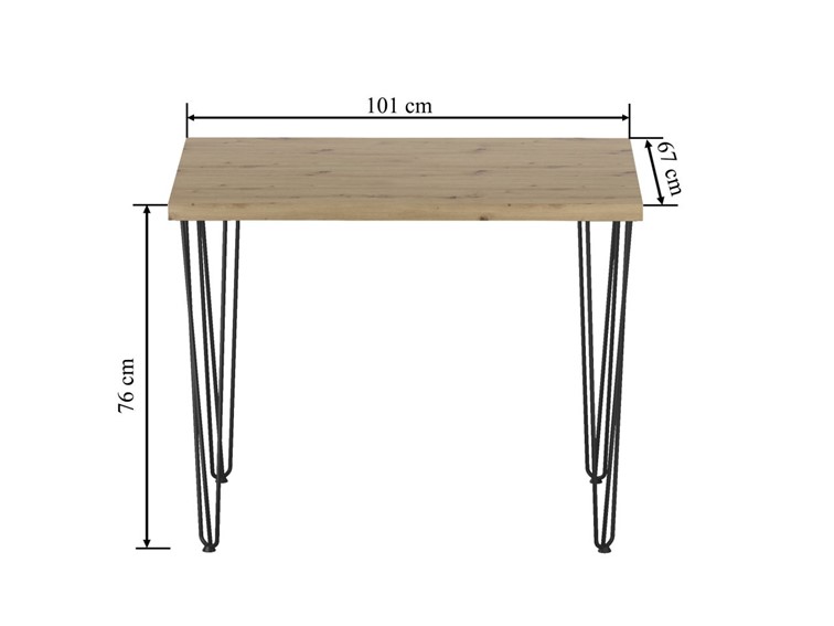 Stół ST(B)-FX 67x101 III Dąb Artisan/Czarny