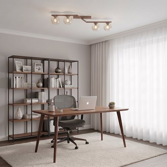 Lampa Sufitowa NATON 4 Beżowy/Miodowy