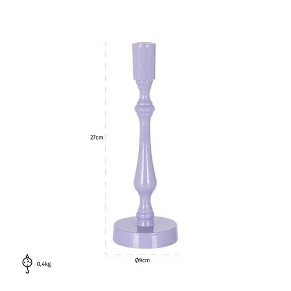 Świecznik REVAN L Fioletowy