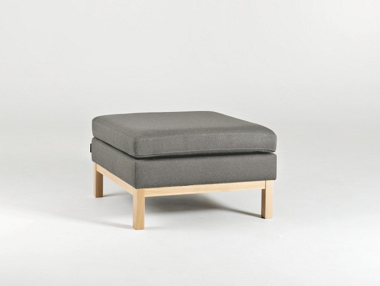 Puf Ambient Wood 70x70x42 Kwarc/Naturalny