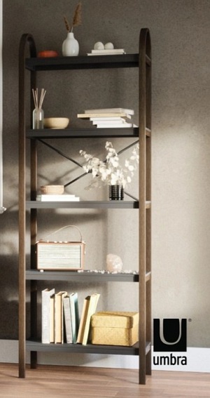 Półka Pięciopozimowa BELLWOOD Czarny Orzech