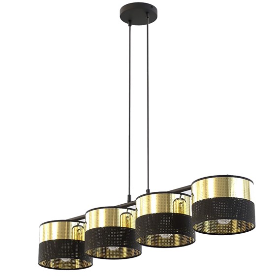 Lampa Wisząca LUX 4 Czarny/Złoty