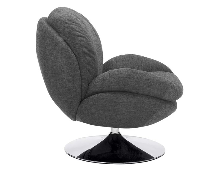 Fotel BRIGITTE Brego Ciemny Szary/Chrom