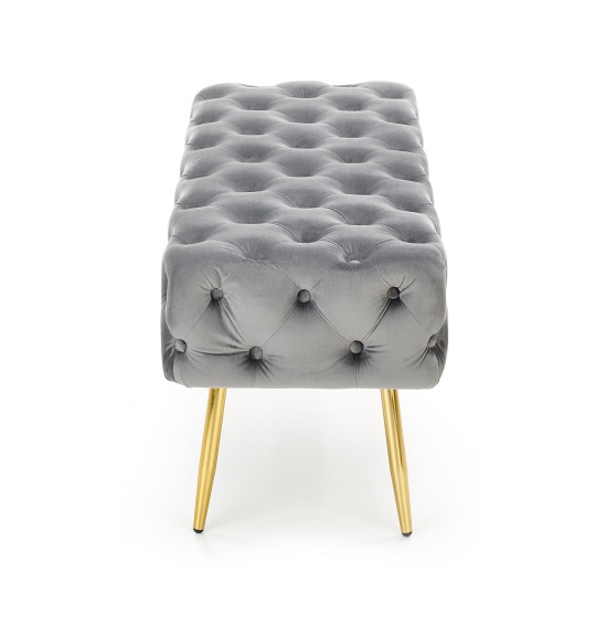 Ławka ATHENA Popielaty/Złoty