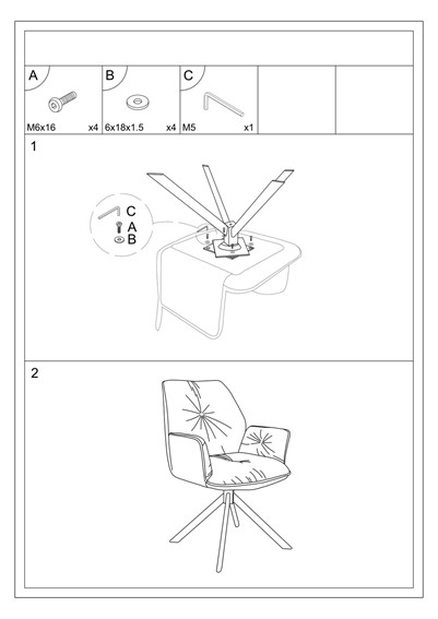 Krzesło BOOGIE II Velvet Czarny/Czarny Bluvel 19